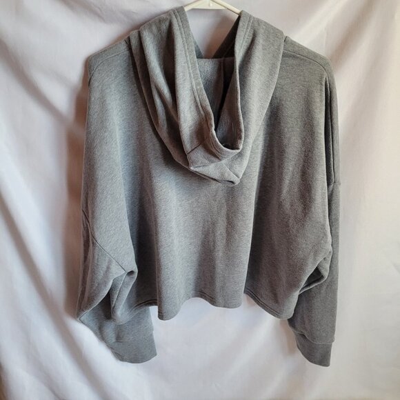 Under Armour Hoodie Project Rock Oversized Cropped Sweatshirt Women's L Gray - Picture 5 of 9